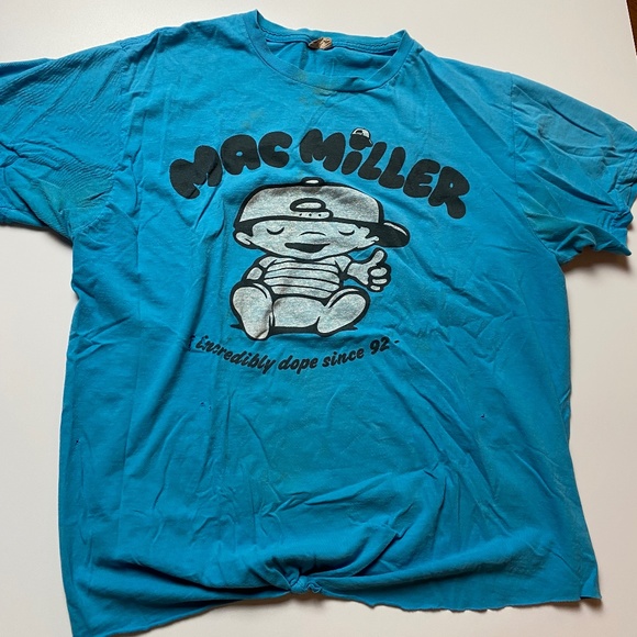 Mac Miller Other - Mac Miller 2012 Men's T Shirt Sz L HIP HOP RAP Thumbs Up destroyed distressed